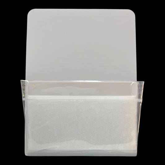 Whiteboard File with Magnet White Color Size M 12 x 16 cm || M ملف جيب بلاستيك مع مغناطيس للسبورة لون ابيض مقاس 12*16 سم