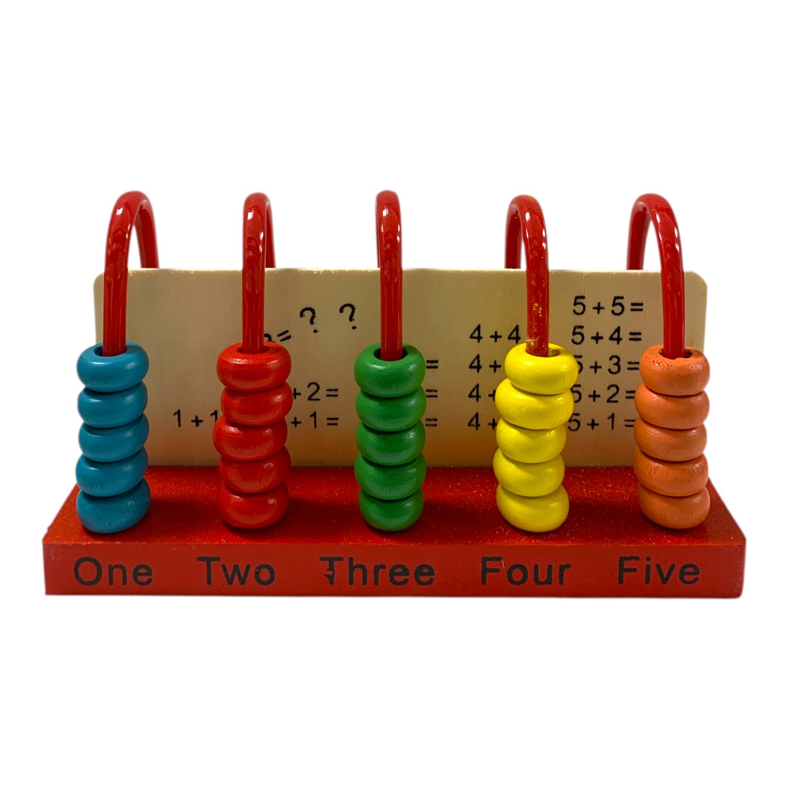 Wooden Abacus Counting Frame Educational Math Learning Toy for Kids 5 Coloums || العاب تعليمية للاطفال عداد رياضيات ملون 5 اعمدة