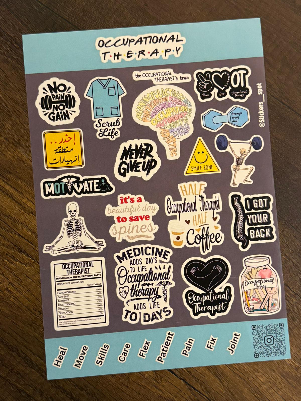 Stickers Spot Occupational Therapy || ستيكرات علاج مهني