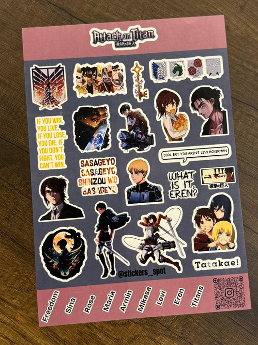 Stickers Spot Attack on Titan || ستيكرات اتاك اون تايتن