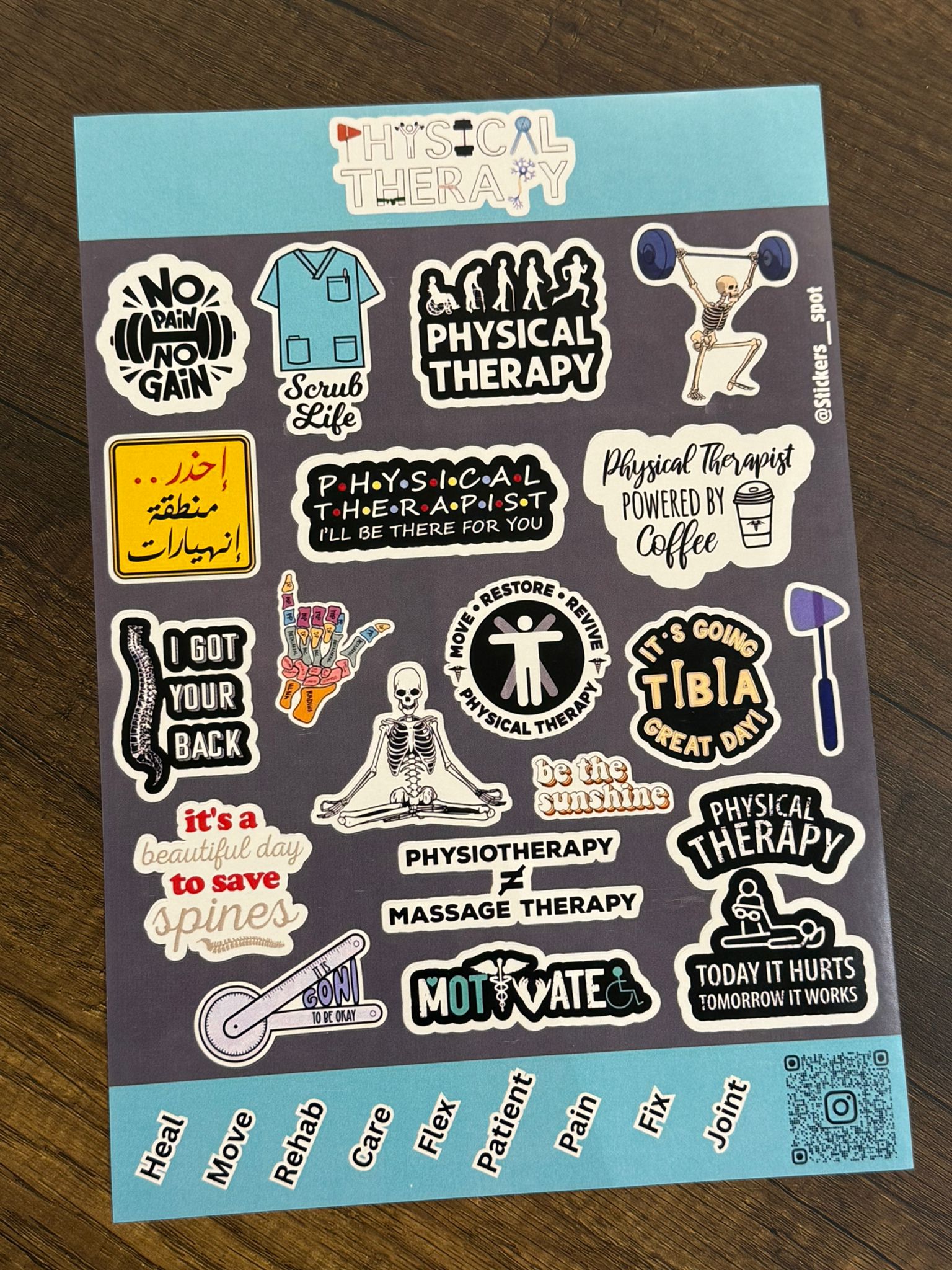 Stickers Spot Physical Therapy || ستيكرات علاج فيزيائي