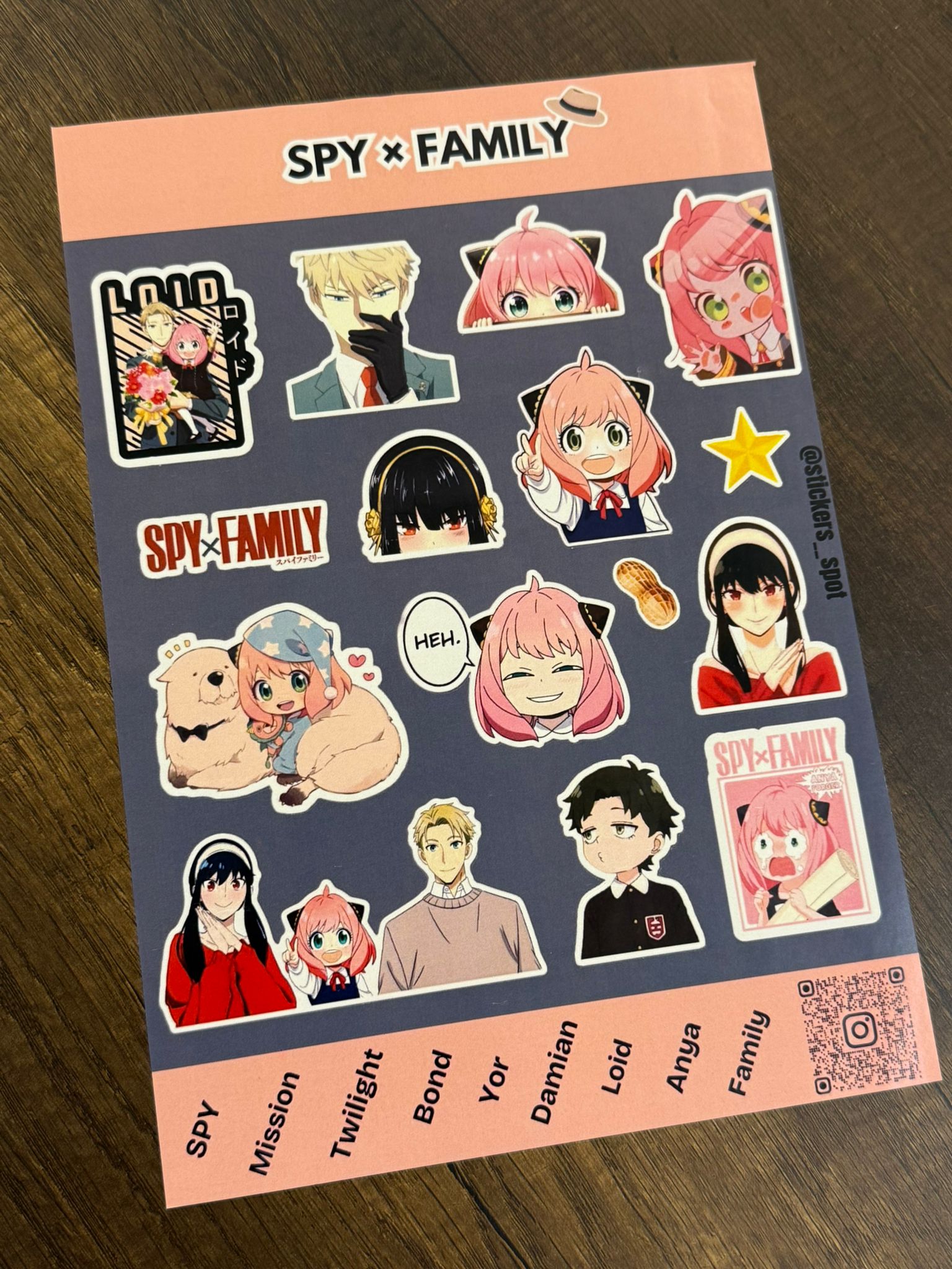 Stickers Spot Spy Family || ستيكرات سباي فاميلي