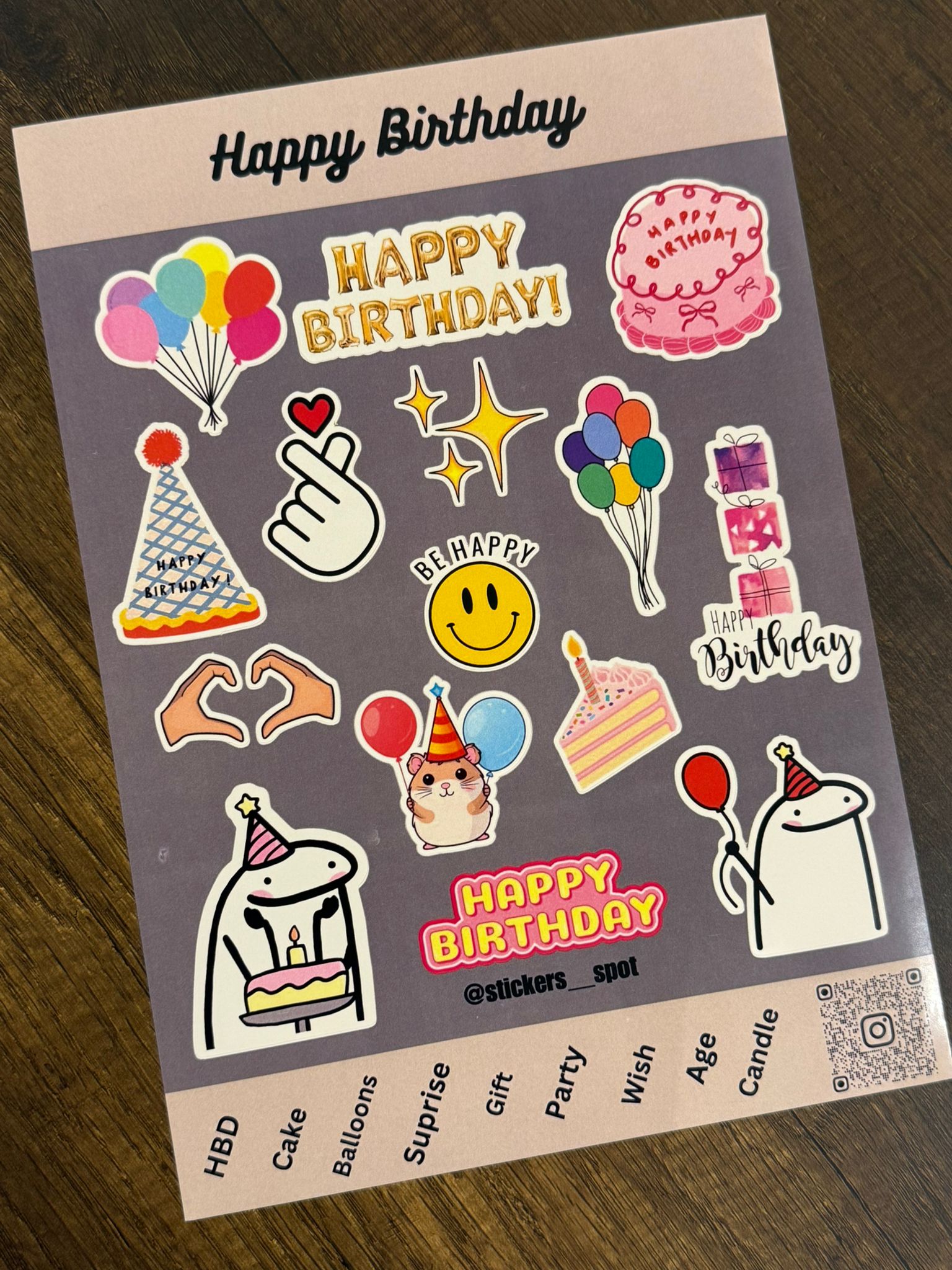 Stickers Spot Happy Birthday || ستيكرات عيد ميلاد سعيد