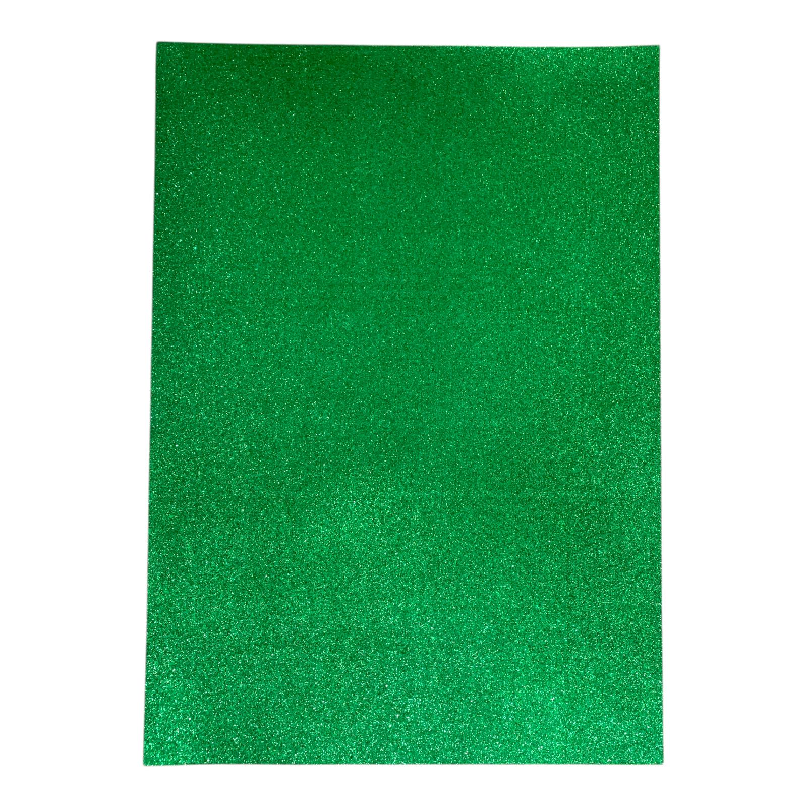 A&T Foam Sticker Glitter Sheets 50 x 70 cm Green || وسيلة فوم جلتر زري اي اند تي حجم 50*70 ستيكر لون اخضر