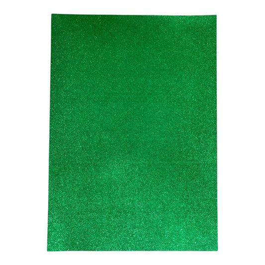 A&T Foam Sticker Glitter Sheets 50 x 70 cm Green || وسيلة فوم جلتر زري اي اند تي حجم 50*70 ستيكر لون اخضر