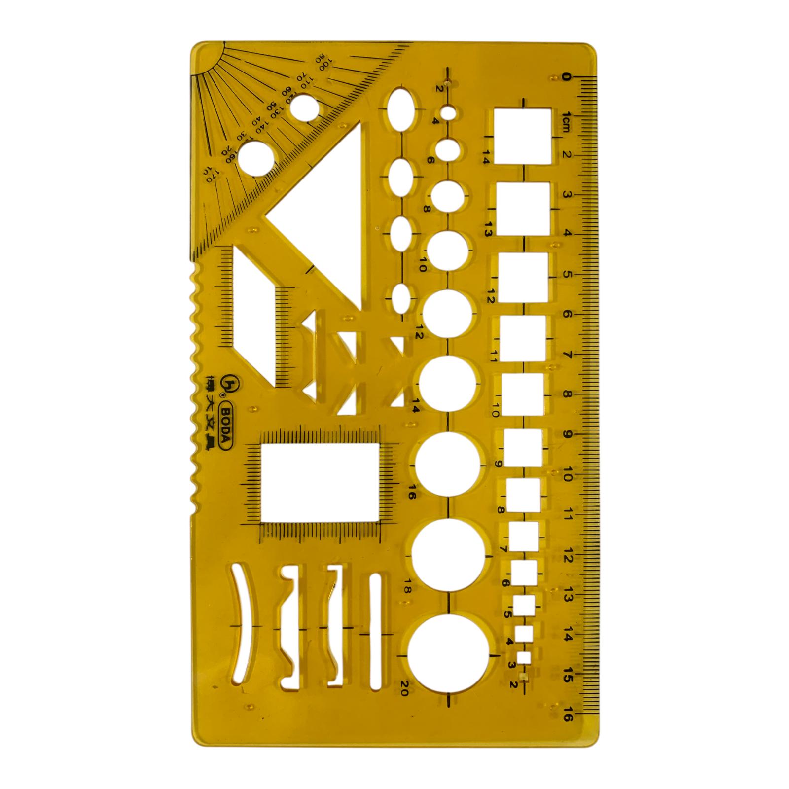 Engineering Technical Symbols Ruler Stencil #3 || مسطرة ستنسل رموز هندسية #3