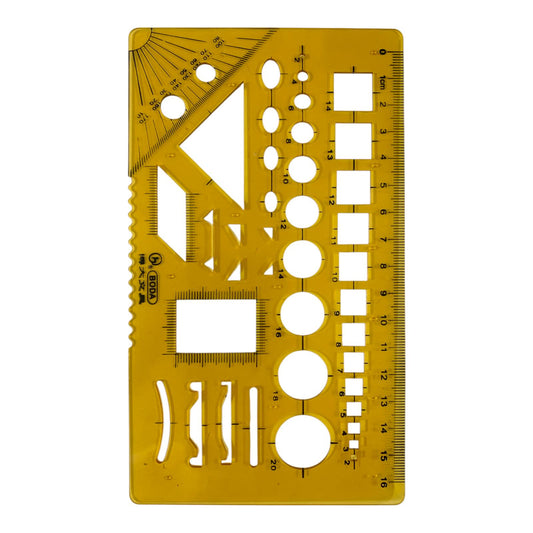 Engineering Technical Symbols Ruler Stencil #3 || مسطرة ستنسل رموز هندسية #3