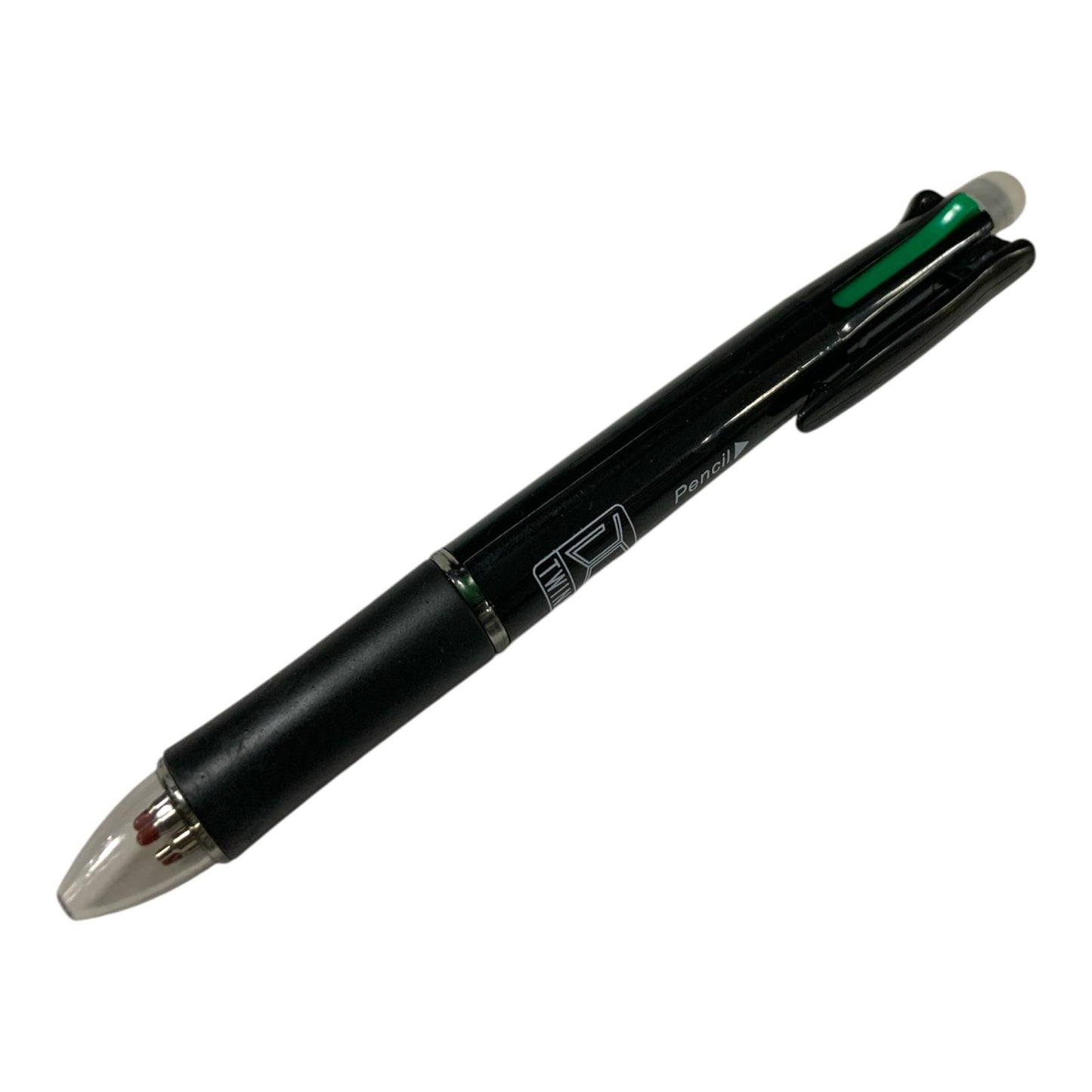 A&T Twins 4 Color Erasable Pen + Pencil Black Color || قلم حبر ماسح اربع الوان مع رصاص اي اند تي توينز لون أسود