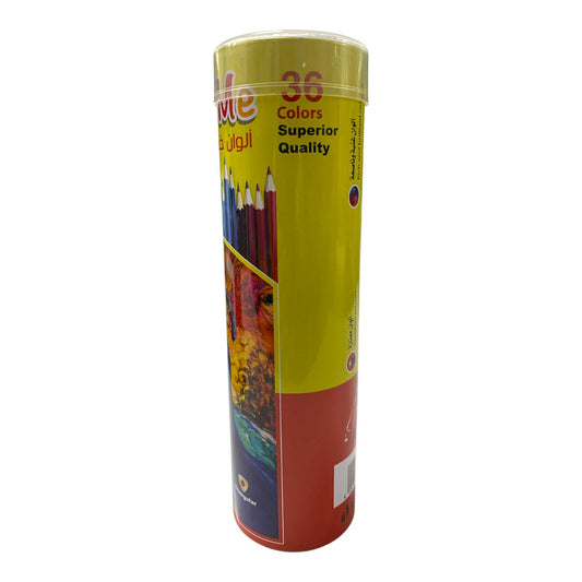 A&T Color Me Colored Pencils 36 Color Cylinder || الوان خشبية 36 لون اي اند تي كولور مي⁩⁩