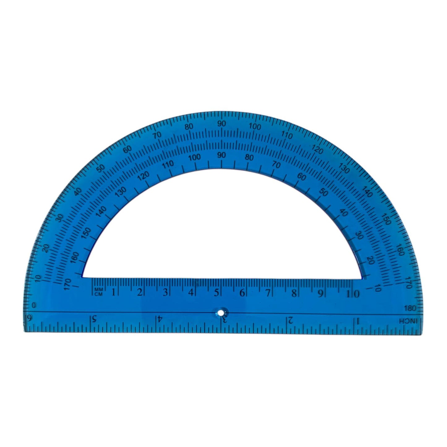 A&T Protractor 180 Degrees Blue Color || منقلة اي اند تي 180 درجة نصف دائرة لون ازرق