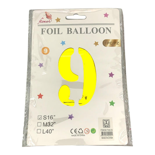 Foil Baloon Numbers Gold Colors 16 inch || بالون ارقام ذهبي حجم 16 انش