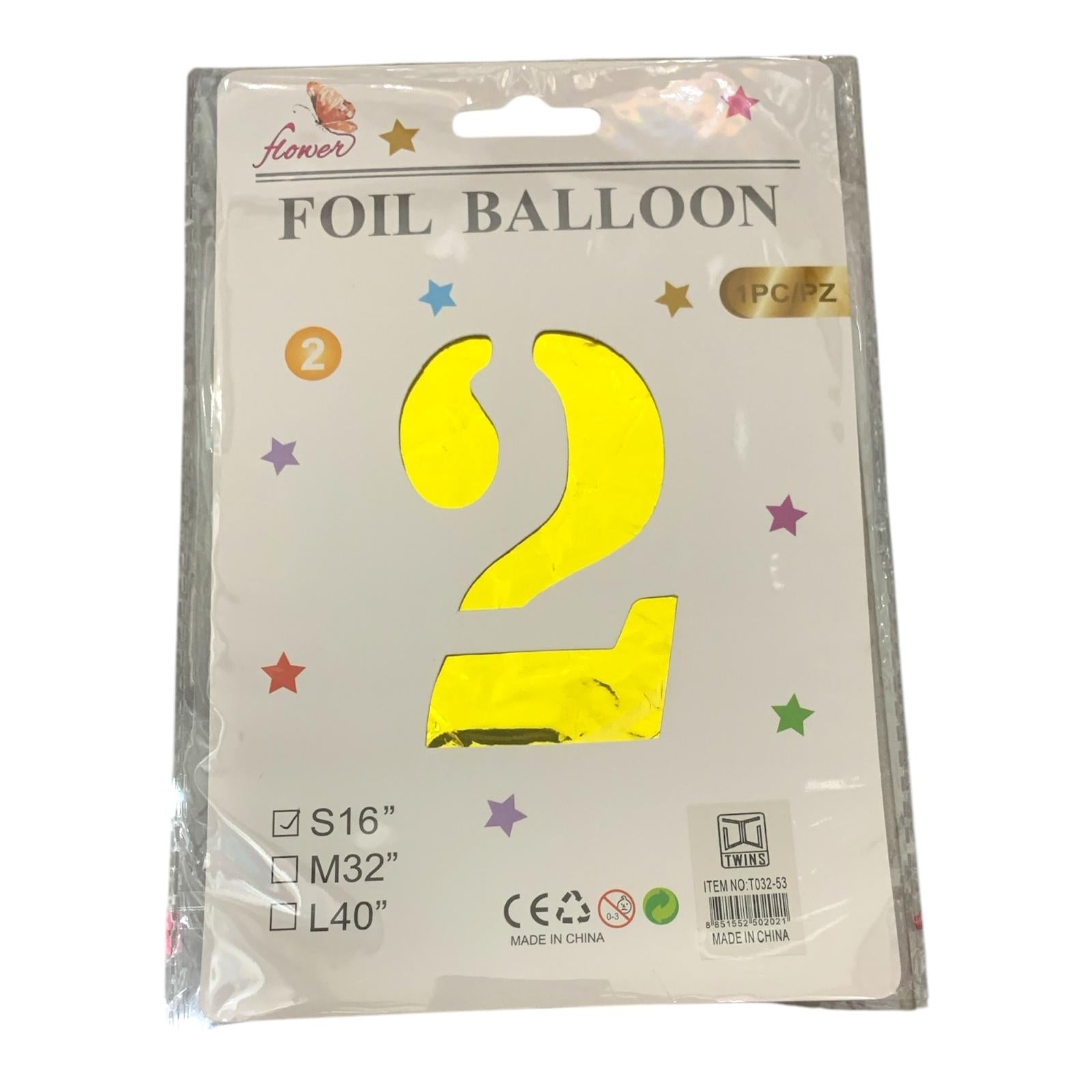 Foil Baloon Numbers Gold Colors 16 inch || بالون ارقام ذهبي حجم 16 انش
