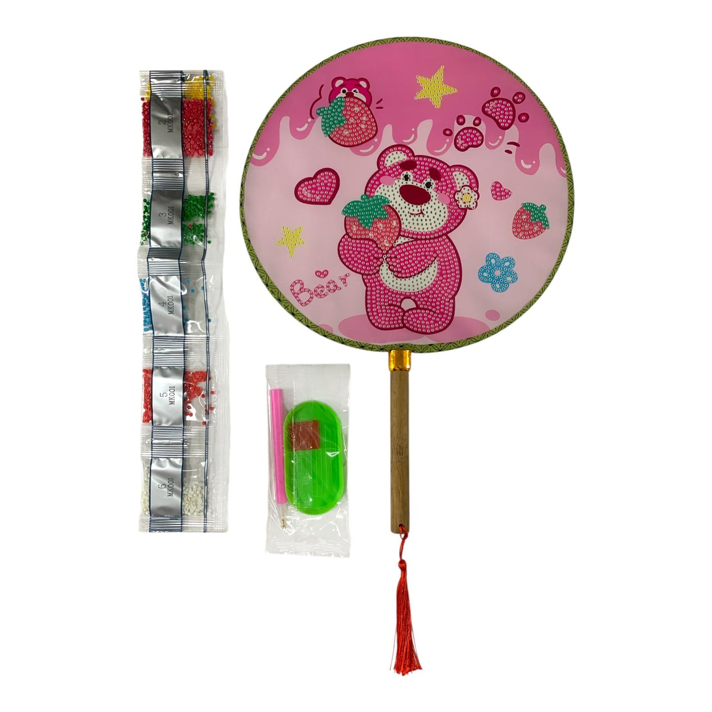 Kuromi Circular Crystal Board Wooden Handle #2 || لوحة دائرية كريستال للاطفال شكل كورومي #2