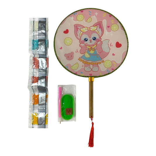 Kuromi Circular Crystal Board Wooden Handle #6 || لوحة دائرية كريستال للاطفال شكل كورومي #6