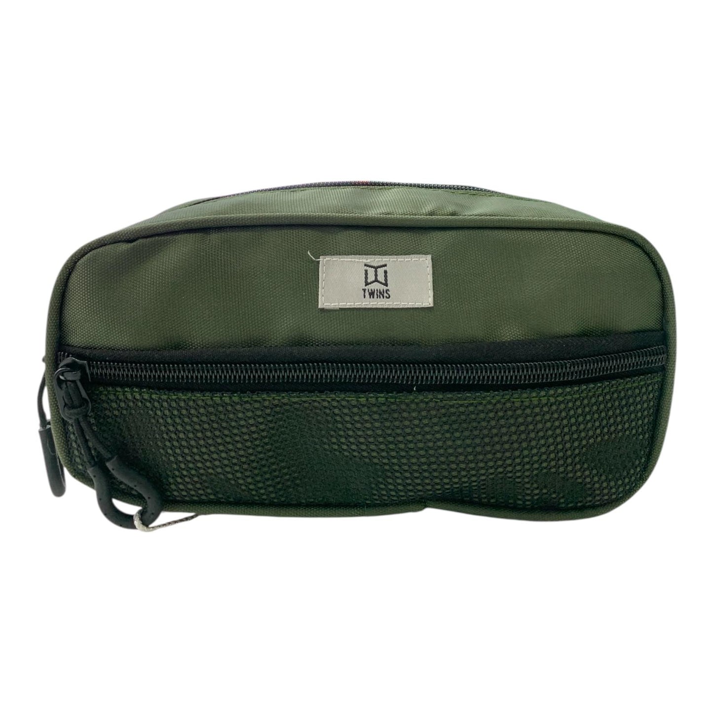 A&T Twins Pencil Case Large Size Olive Color || مقلمة توينز اي اند تي حجم كبير لون زيتي
