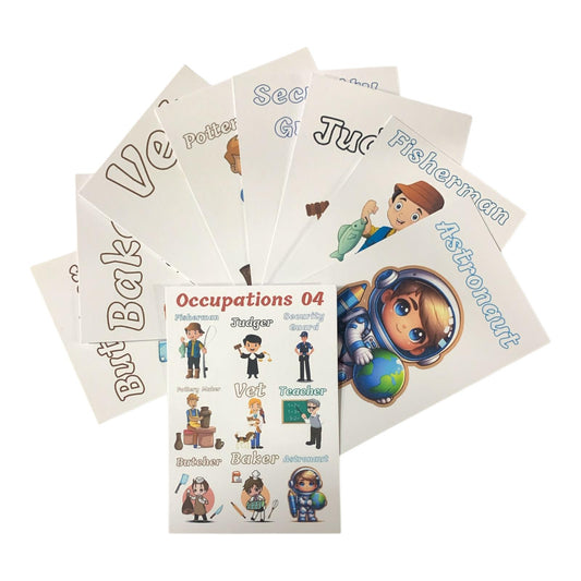Educational Cards Classroom Strategies Occupation 04 || بطاقات تعليمية استراتيجيات و العاب نشاطات الفصل المهن انجليزي 04