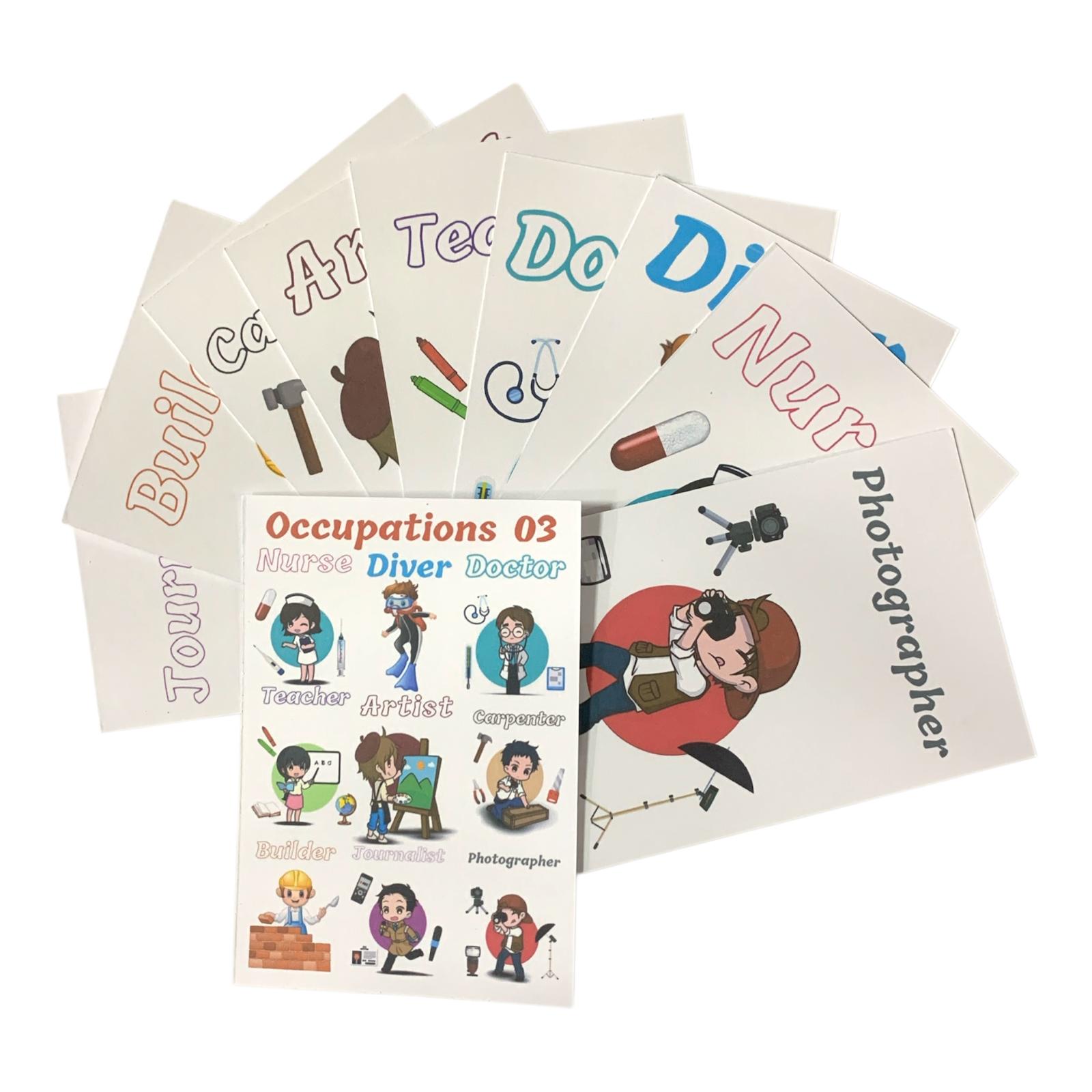 Educational Cards Classroom Strategies Occupation 03 || بطاقات تعليمية استراتيجيات و العاب نشاطات الفصل المهن انجليزي 03