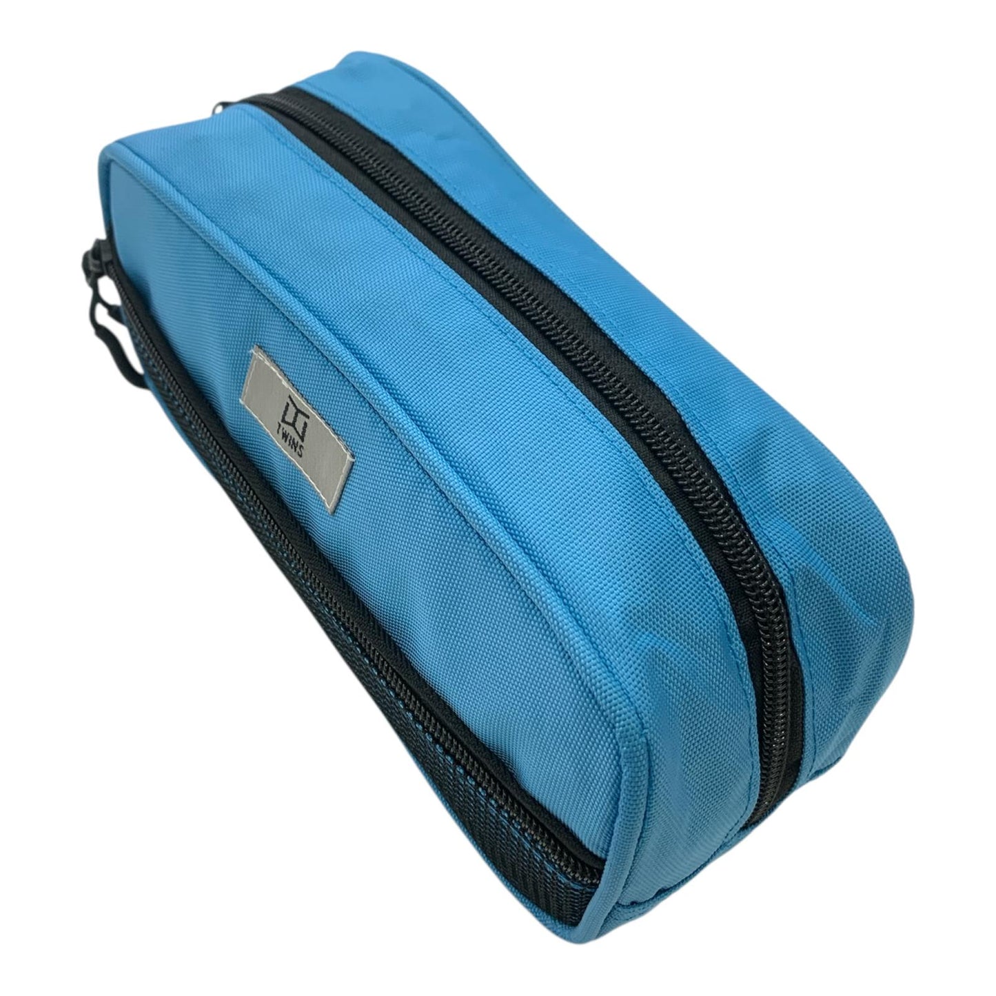 A&T Twins Pencil Case Large Size Blue Color || مقلمة توينز اي اند تي حجم كبير لون أزرق