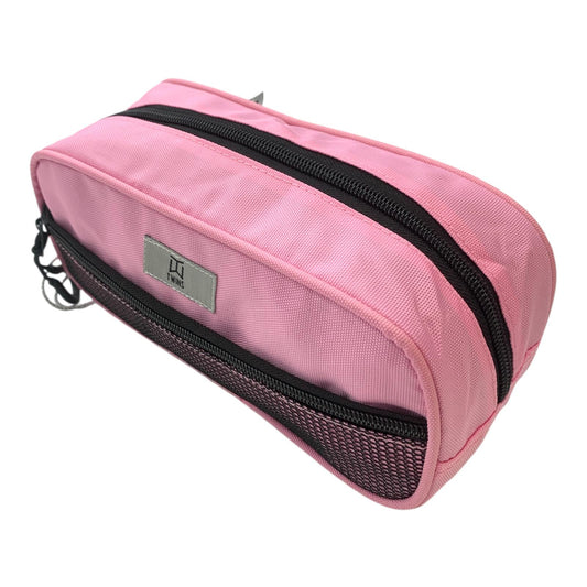 A&T Twins Pencil Case Large Size Pink Color || مقلمة توينز اي اند تي حجم كبير لون وردي