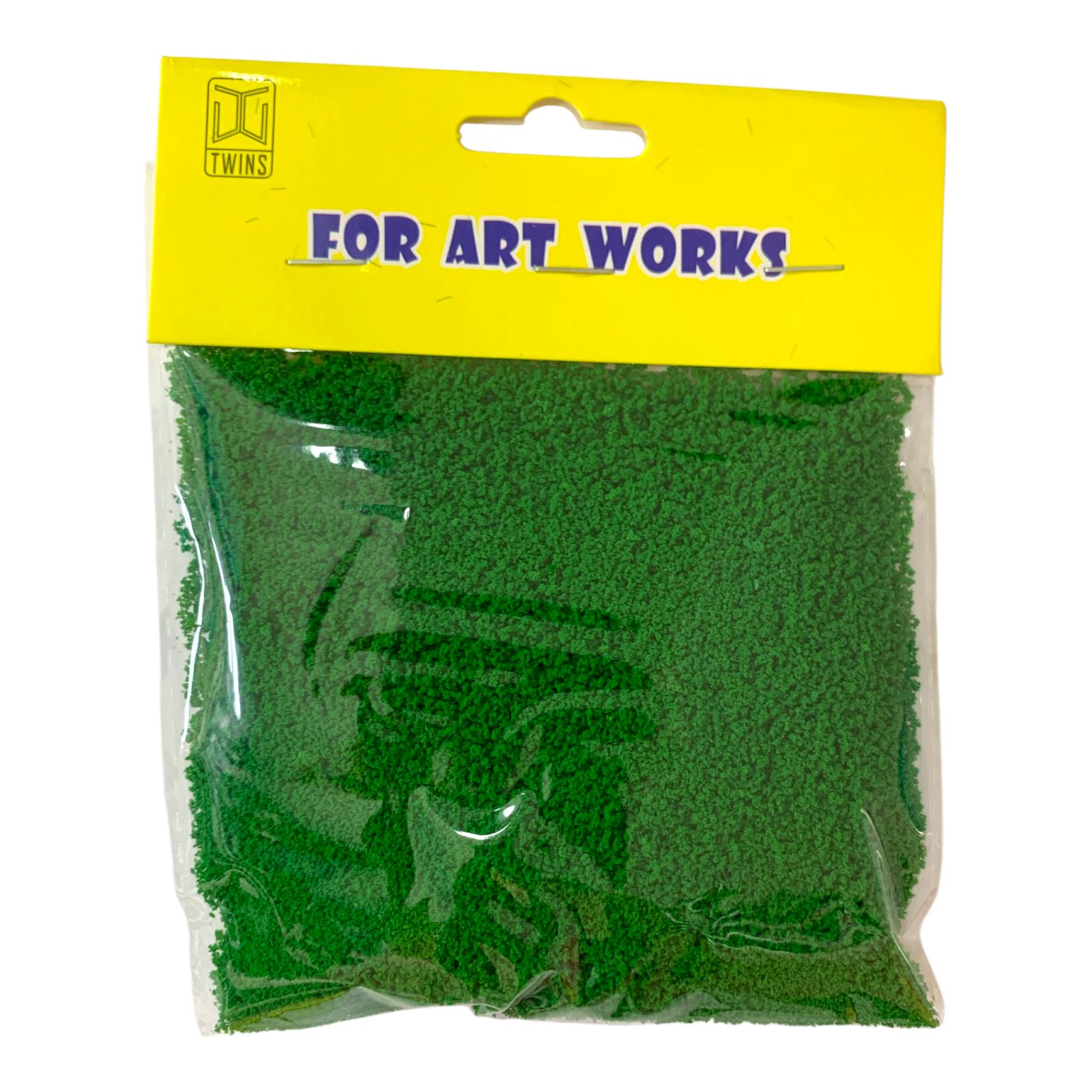 A&T DIY Colored Grass Green Color || مجموعة عشب ملون ارضي اشفال يدوية اي اند تي لون أخضر