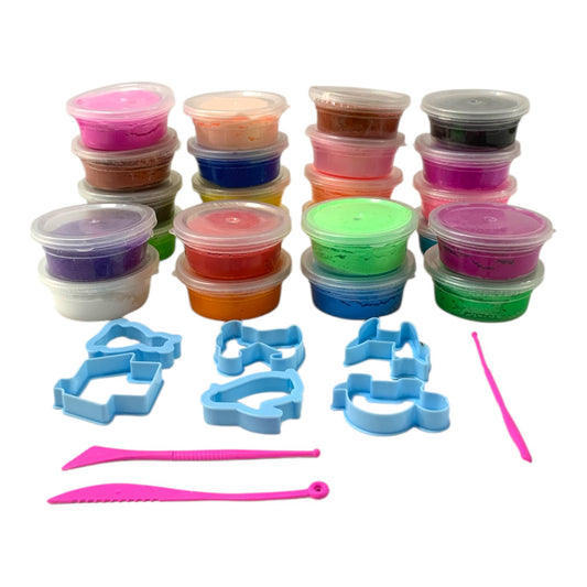 A&T Slime Set 24 Colors with Cutters #2  || مجموعة سلايم اي اند تي 24 لون مع قواطع #2