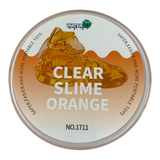 Water Elf Clear Slime 120ml Clear Slime Orange || سلايم شفاف 120 مل لون برتقالي شفاف