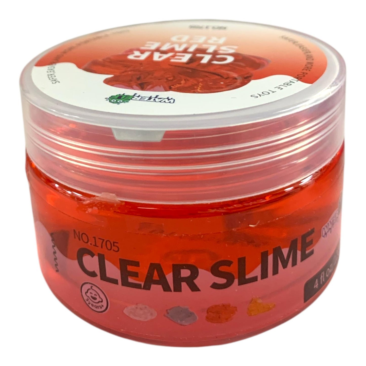 Water Elf Clear Slime 120ml Clear Slime Red || سلايم شفاف 120 مل لون أحمر شفاف