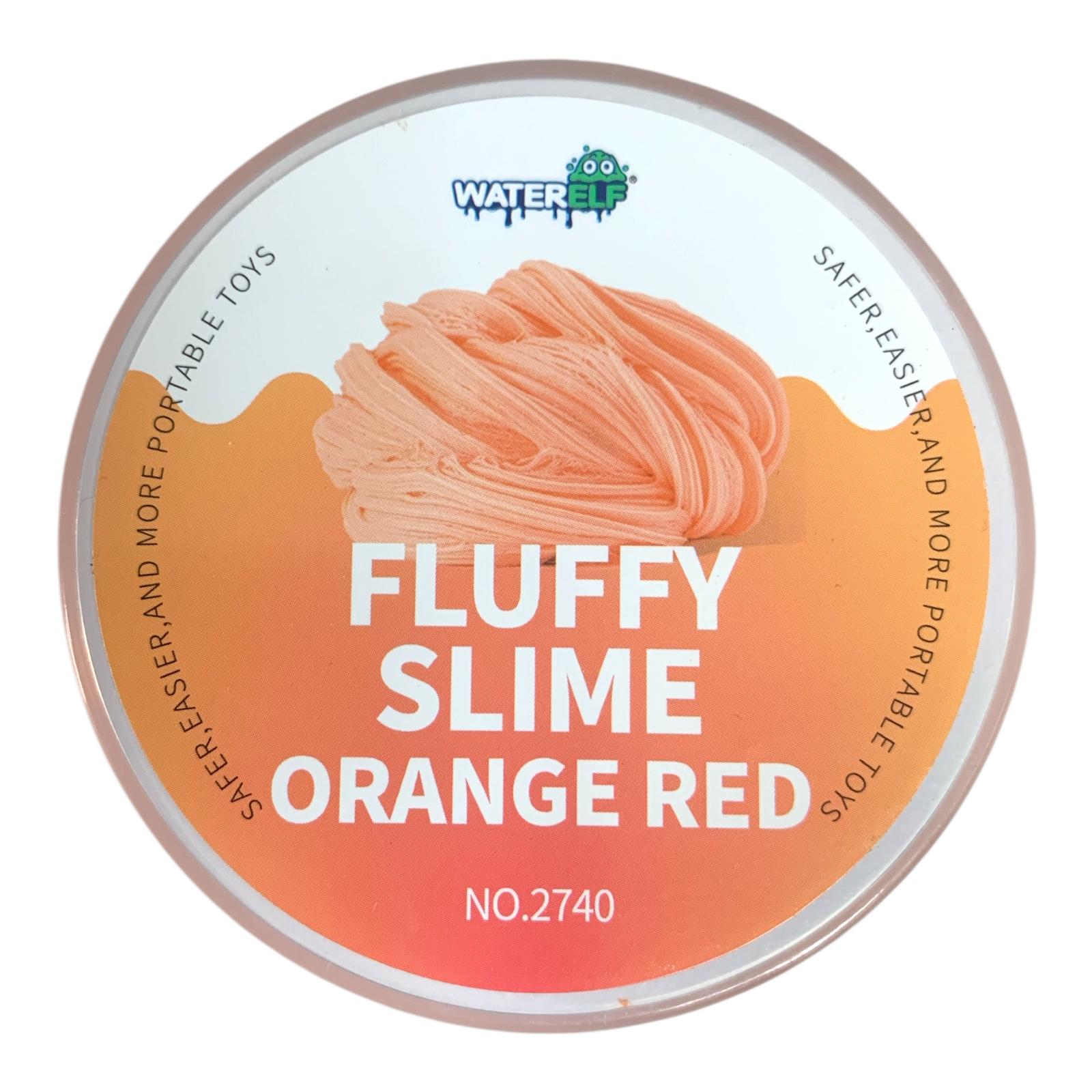 Water Elf Fluffy Slime 120ml Orange Red || سلايم 120 مل فلافي لون برتقالي احمر