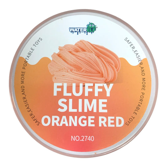 Water Elf Fluffy Slime 120ml Orange Red || سلايم 120 مل فلافي لون برتقالي احمر