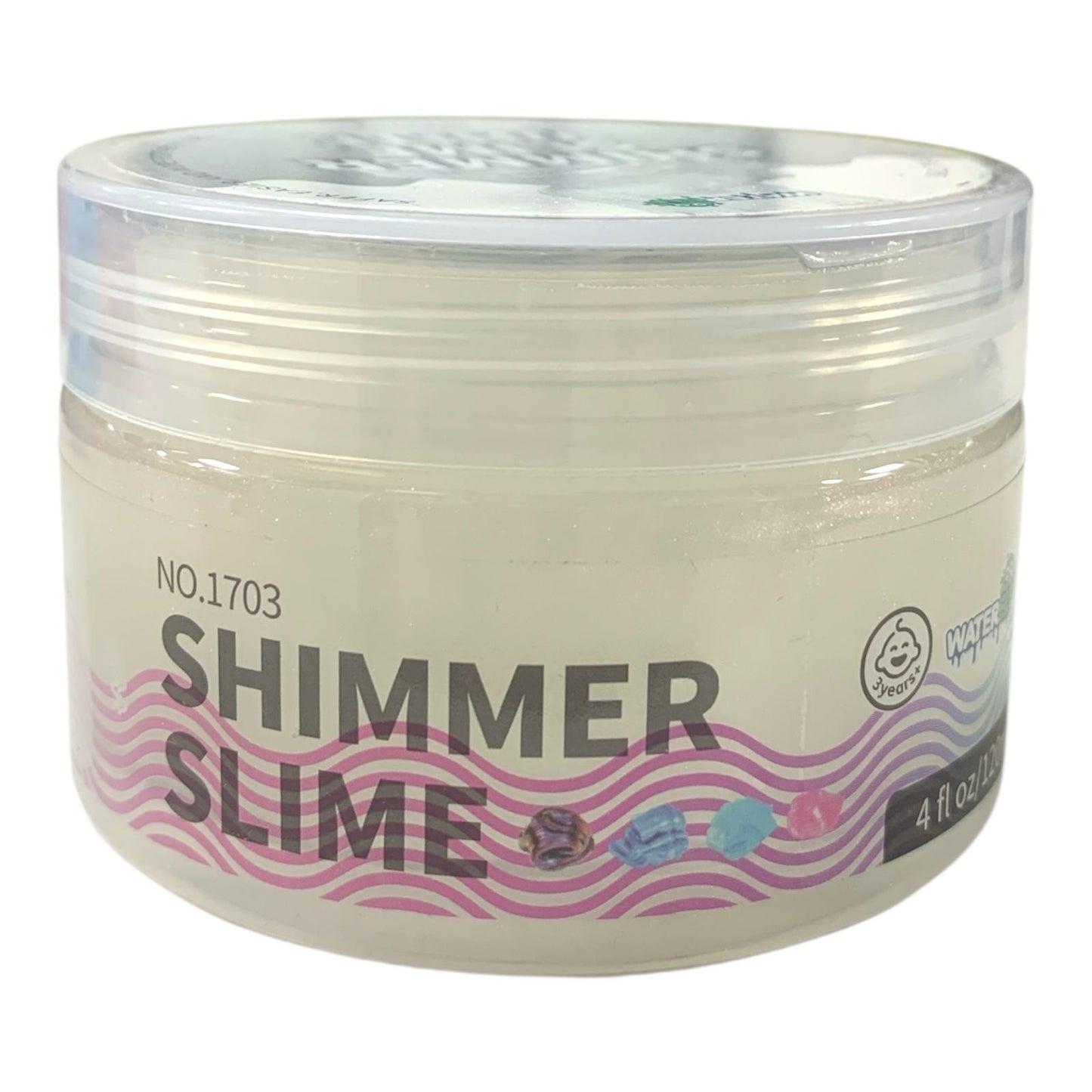 Water Elf Shimmer Slime 120ml White || سلايم 120 مل لامع لون أبيض