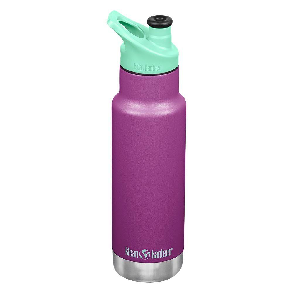 Klean Kanteen Insulated Kid Classic Narrow Bottle With Sport Cap Sparkling Grape 355m || مطارة ماء كلين كانتيين للاطفال حجم 355 مل لون عنب