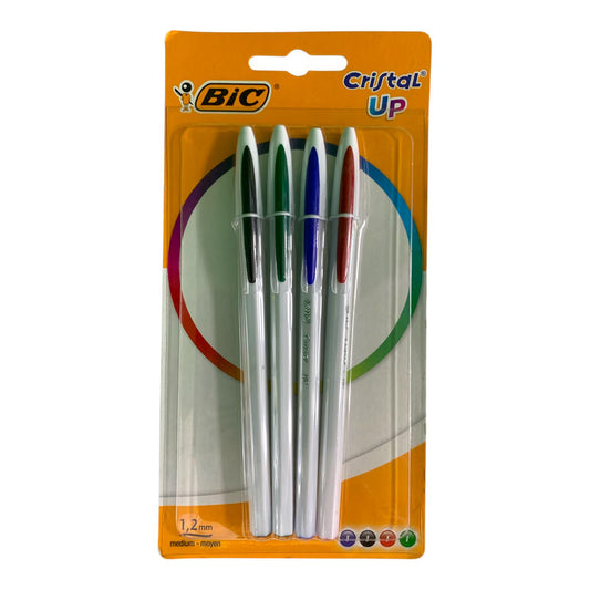 Bic Cristal Up Pens 4 Pcs || اقلام حبر بيك كريستال اب 4 لون