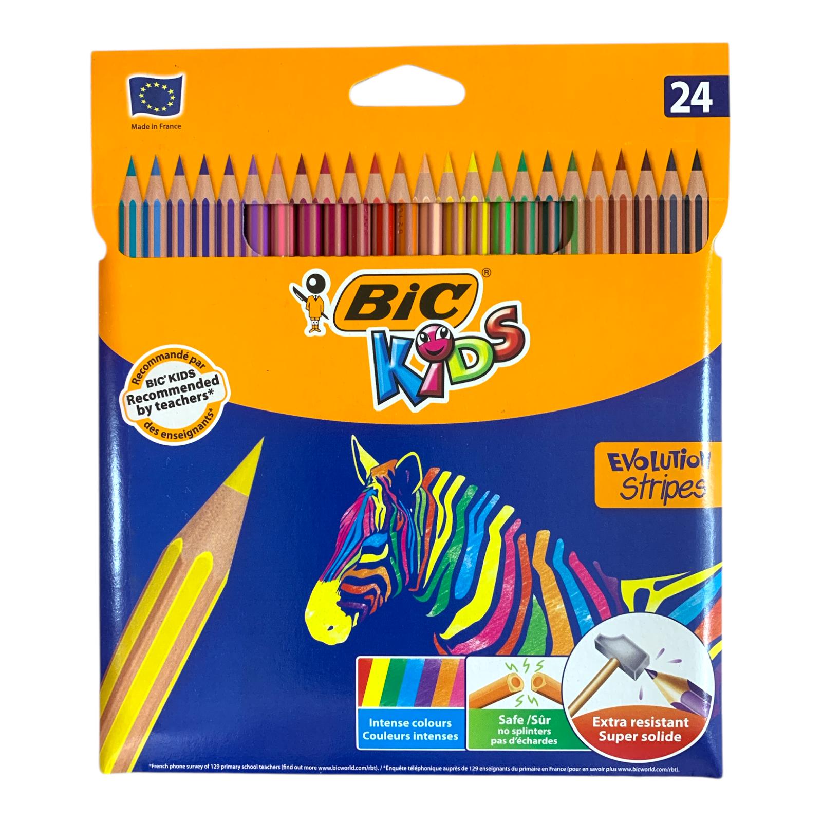 Bic Kids Evolution 24 Colored Pencils || الوان خشبية بيك للاطفال 24 لون
