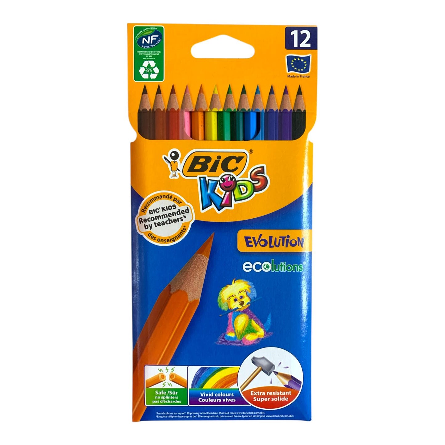 Bic Kids Evolution 12 Colored Pencils || الوان خشبية بيك للاطفال 12 لون
