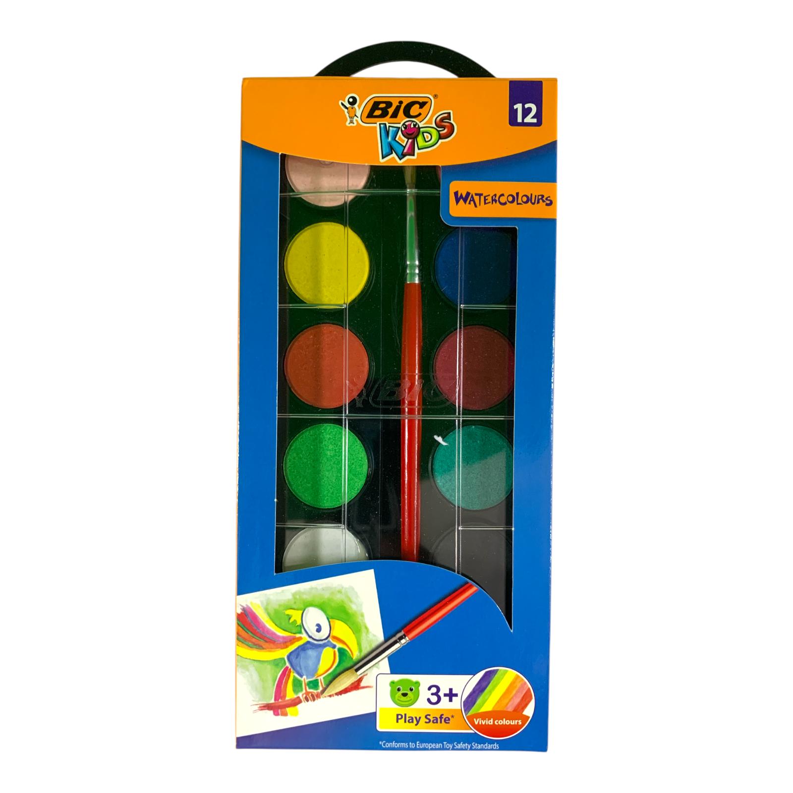 Bic Kids Evolution 12 Watercolors || الوان مائية بيك للاطفال 12 لون