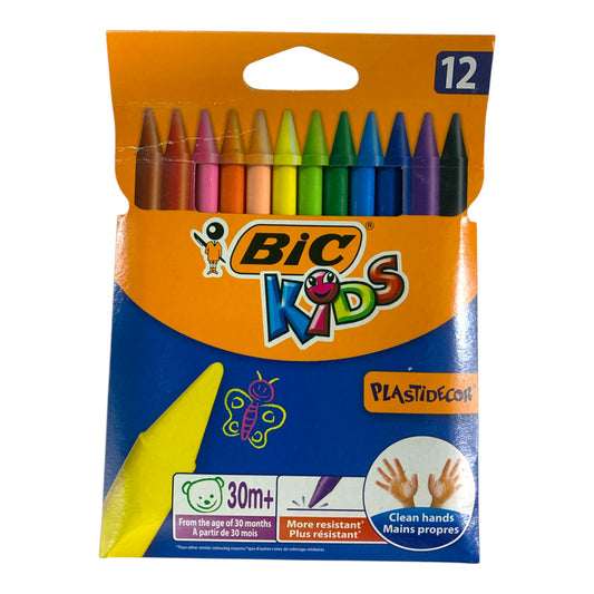 Bic Kids Plasticedor 12 Color || الوان شمعية بيك للاطفال 12 لون