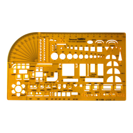 Architectural Furniture Drawing Template Ruler (NO.4355) || مسطرة اثاث هندسية 4355