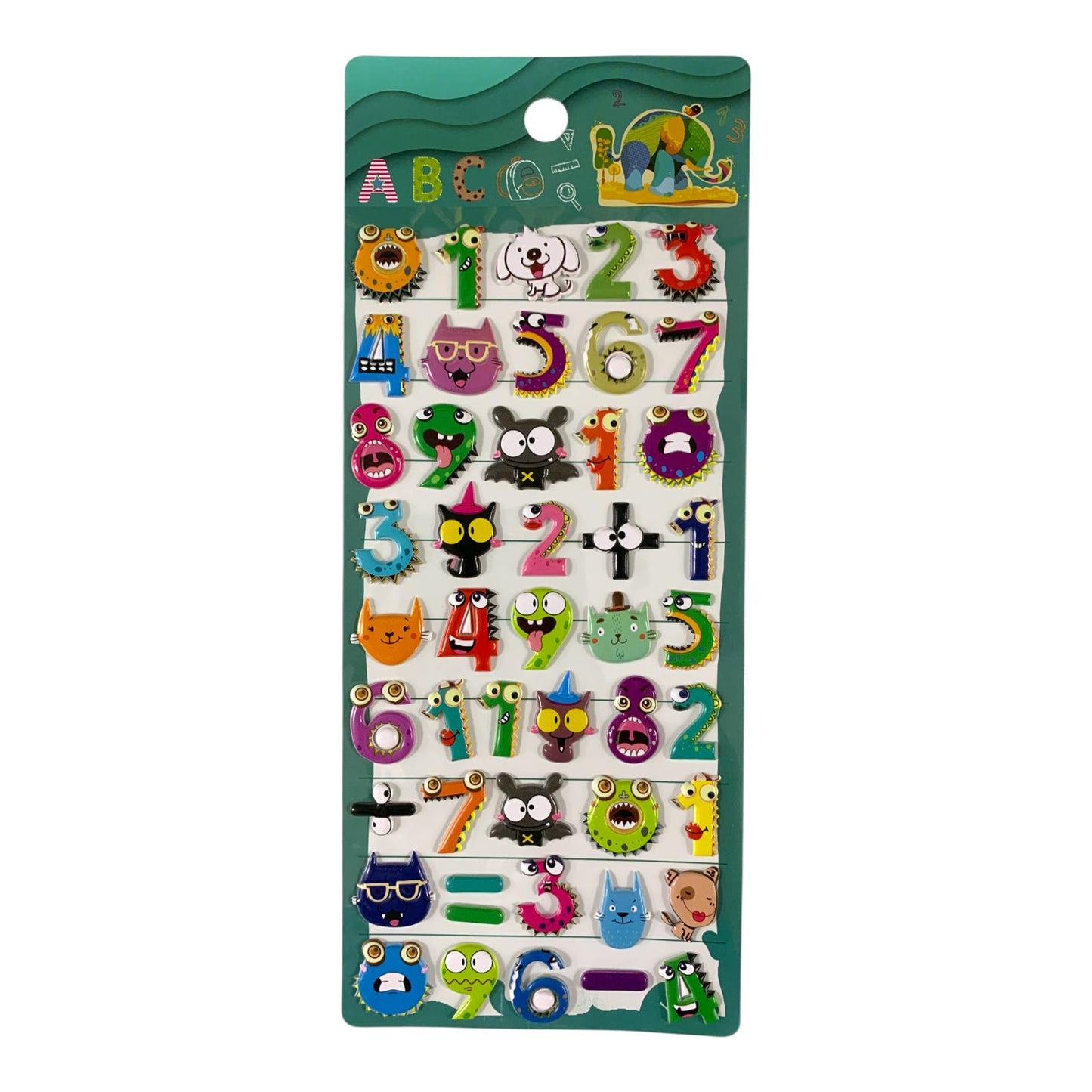 A&T Embossed Stickers English Numbers || ستيكرات بارزة اي اند تي ارقام انجليزي