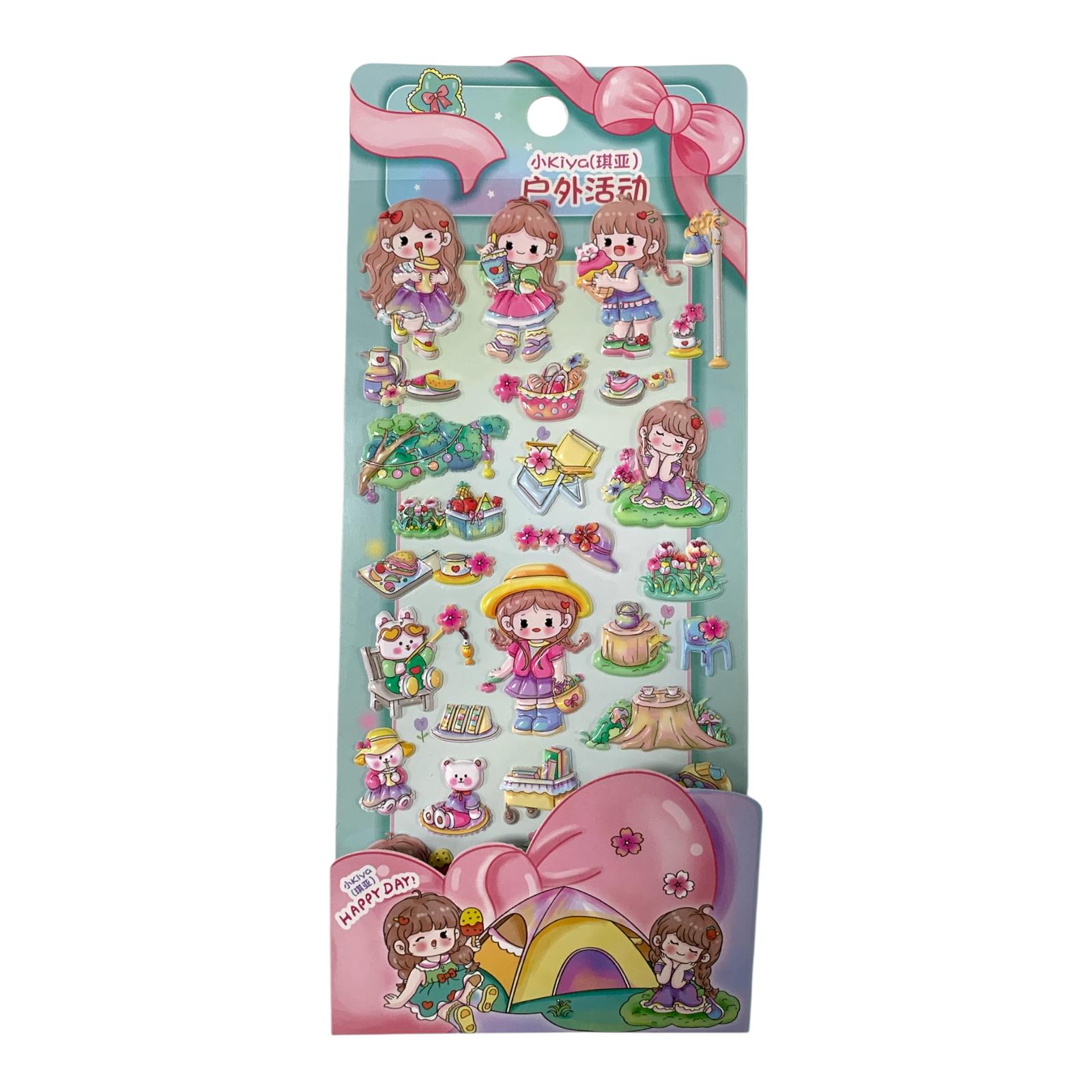 A&T Embossed Stickers Girl #1 || ستيكرات بارزة اي اند تي جيرل #1