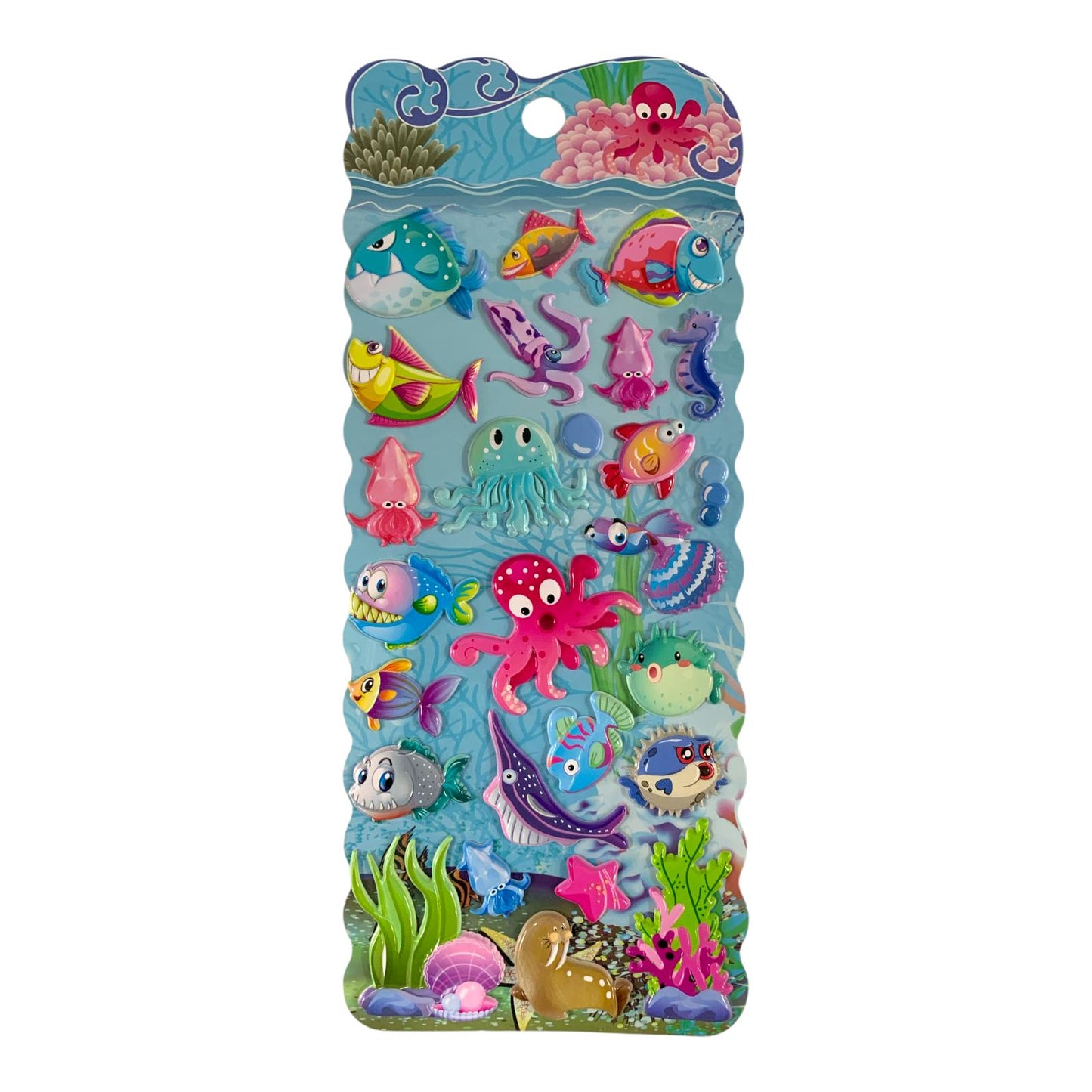 A&T Embossed Stickers Sea Life #1 || ستيكرات بارزة اي اند تي الحياة البحرية #1