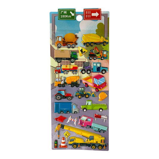 A&T Embossed Stickers Construction Vehicles #1 || ستيكرات بارزة اي اند تي سيارات البناء #1