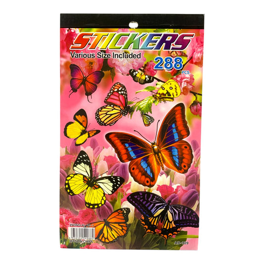 A&T Sticker Book 288 Pcs Butterflies #1 || دفتر ستيكرات اي اند تي 288 ستيكر فراشات #1