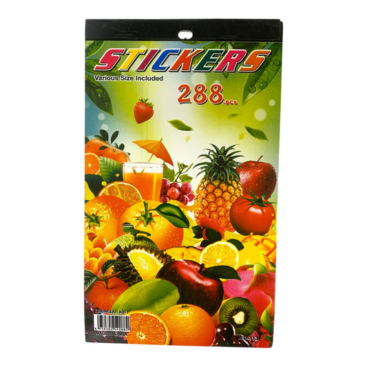 A&T Sticker Book 288 Pcs Fruits #1 || دفتر ستيكرات اي اند تي 288 ستيكر فواكه #1