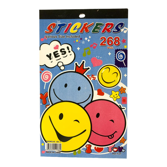 A&T Sticker Book 288 Pcs Smiley #1 || دفتر ستيكرات اي اند تي 288 ستيكر سمايلي #1