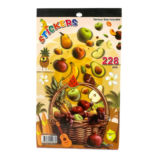 A&T Sticker Book 288 Pcs Fruits #2 || دفتر ستيكرات اي اند تي 288 ستيكر فواكه #2