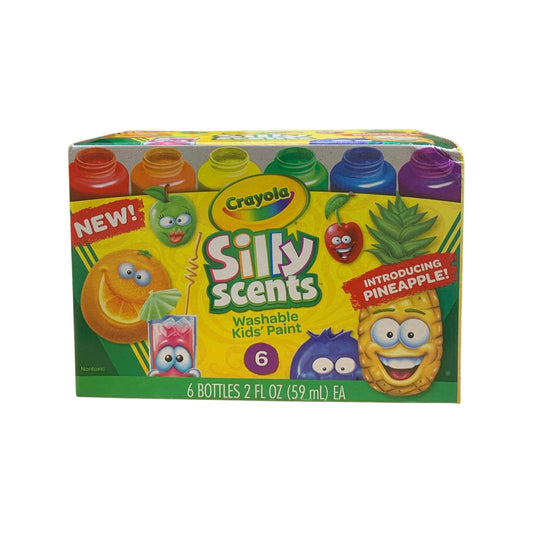 Crayola Silly Scents Washable Kids' Paint 6 Colors Fun Fruit Scents || الوان كرايولا 6 لون واشابل قابل للغسل برائحة الفواكه