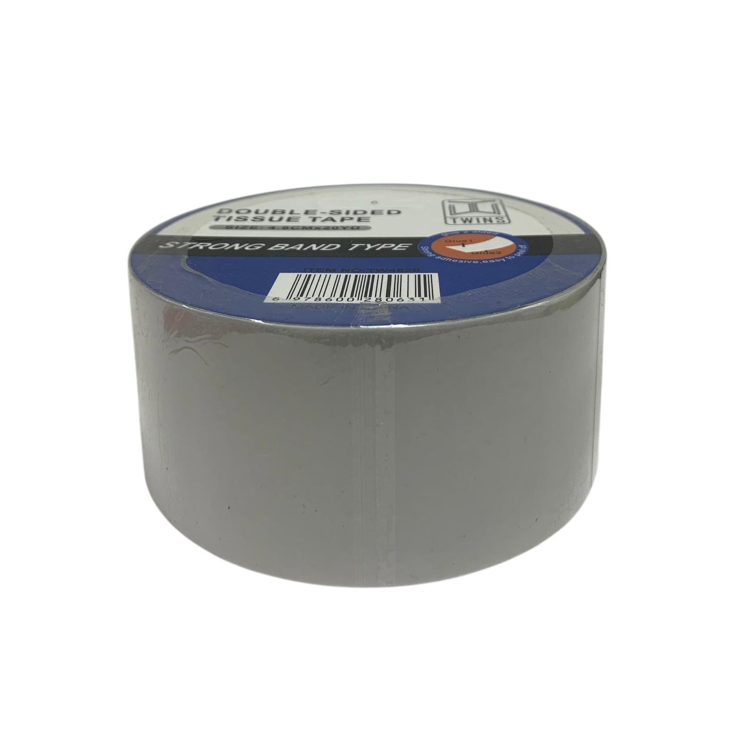 A&T Twins Double Sided Tissue Tape 4.8 cm Large || تيب دبل فيس لاصق وجهين اي اند تي توينز حجم كبير 4.8 سم
