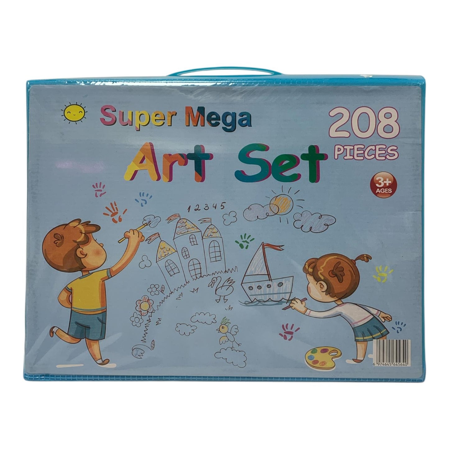Boys Super Mega Art Set 208 pcs || مجموعة التلوين سوبر ميجا 208 قطعه ولادي