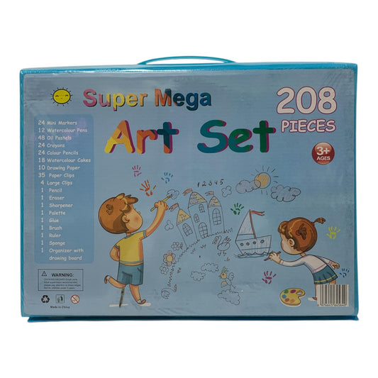 Boys Super Mega Art Set 208 pcs || مجموعة التلوين سوبر ميجا 208 قطعه ولادي