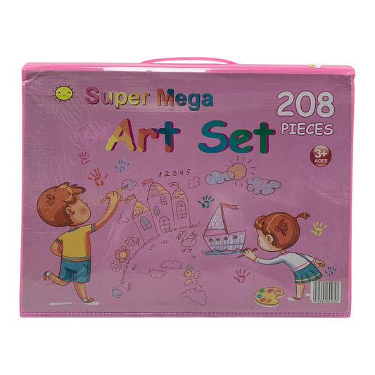 Girls Super Mega Art Set 208 pcs || مجموعة التلوين سوبر ميجا 208 قطعه بناتي